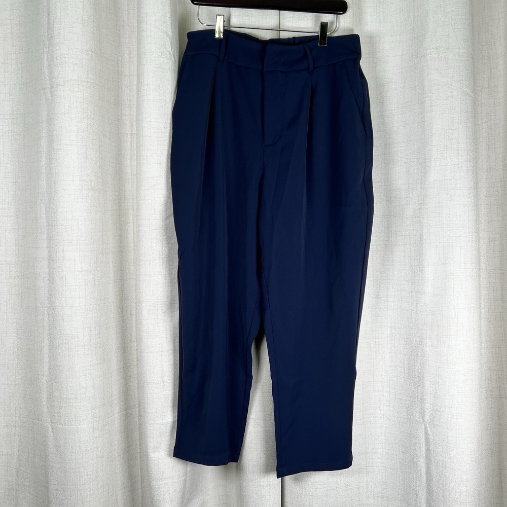 NEW!‎ Halara Flex DayStretch High Waisted Straight Leg Work Pants Blue Large LP